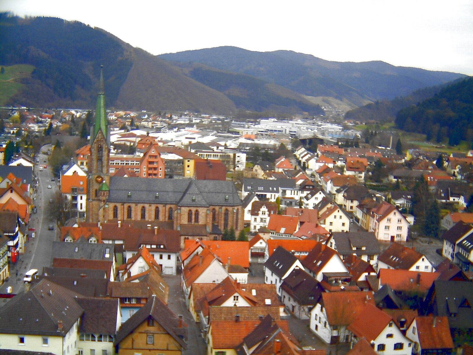 Blick über Hausach im Kinzigtal